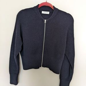 EUC Fisherman Cotton Zip Bomber